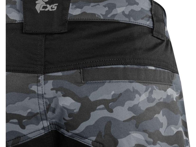 Kalhoty CXS SOLIS FLEX, pánské, maskáčovo-černé, vel. 54