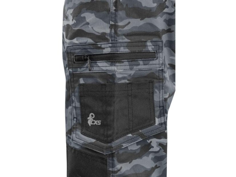 Kalhoty CXS SOLIS FLEX, pánské, maskáčovo-černé, vel. 54